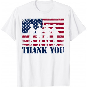Patriotic American Flag Thank You For Men Women Kid Girl Boy T-Shirt