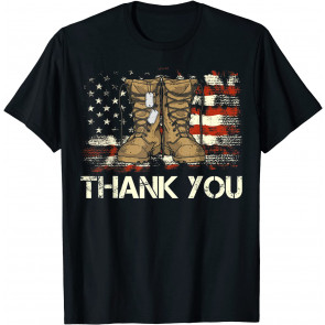 Patriotic American Flag Thank You Men Women T-Shirt