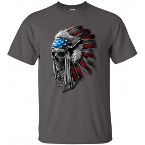Patriotic Chief Skull T-Shirt