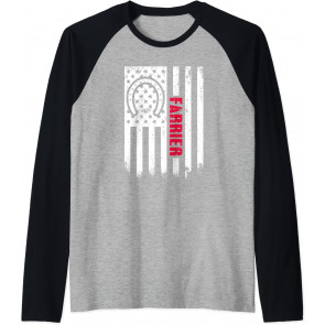 Patriotic Farrier American Flag USA Horseshoe Hoof US Flag T-Shirt