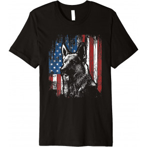 Patriotic-German-Shepherd-American-Flag Dog Gift Men Women T-Shirt