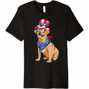 Patriotic Golden Retriever Labrador Costume 4th Of July T-Shirt