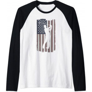 Patriotic Golf Outfit For Men And Women With Amarican Flag T-Shirt