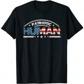 Patriotic Human Patriotic American Flag T-Shirt