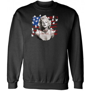 Patriotic Marilyn Stars And Stripes - USA Flag - Fleece Sweat T-Shirt