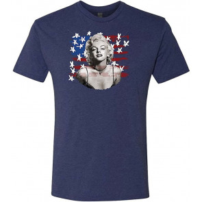 Patriotic Marilyn Stars And Stripes - USA Flag - Tri-Blend T-Shirt