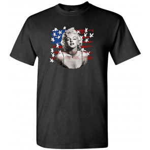 Patriotic Marilyn Stars And Stripes - USA Flag - T-Shirt