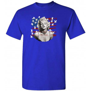 Patriotic Marilyn Stars And Stripes - USA Flag - T-Shirt