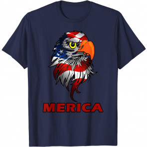 Patriotic MERICA Eagle US Patriot Flag Design T-Shirt