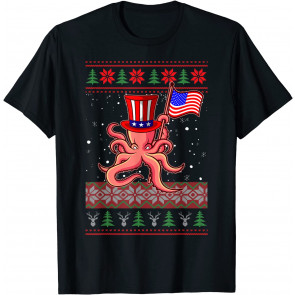 Patriotic Ugly Christmas  T-Shirt
