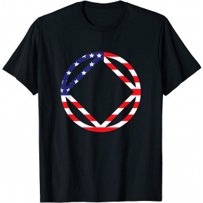 Patriotic US Flag Narcotics Anonymous Design T-Shirt