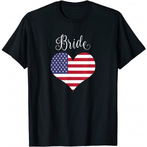 Patriotic USA Bride 4th Of July Bride Wedding T-Shirt