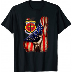 Patriotic USS Saratoga CV-60/CVA-60 American Flag T-Shirt