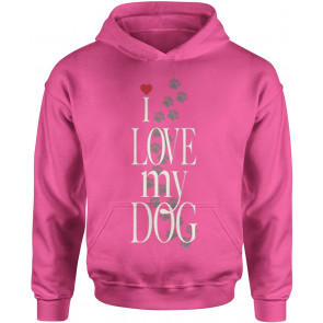 Pawprints I Love My Dog T-Shirt