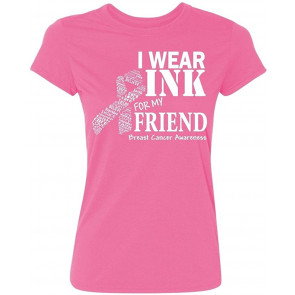 P&B I Wear Pink For My Friend Breast Cancer Awareness  T-Shirt