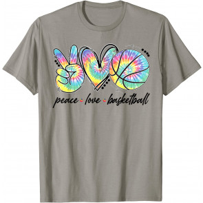 Peace Love Basketball Tie Dye Cute Basketball Lovers T-Shirt
