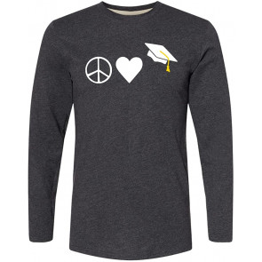Peace Love Graduate Cap In The Air T-Shirt