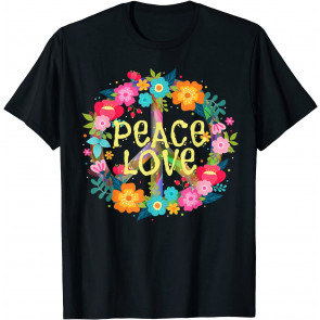 Peace Love Hippie Costume Tie Die 60s 70s T-Shirt