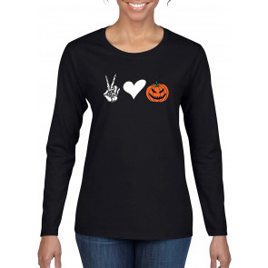 Peace Love Pumpkin Halloween T-Shirt