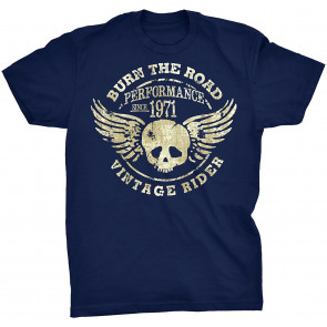 Performance Since 1971 Burn The Road - Vintage Biker T-Shirt