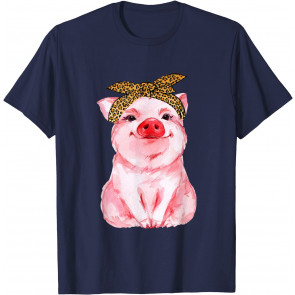Pig Bandana Cute T-Shirt