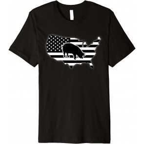 Pigs 4th Of July Patriot Patriotic Flag BBQ Grilling Sausage T-Shirt