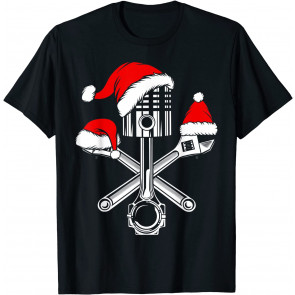 Piston Wrench Santa Hat T-Shirt