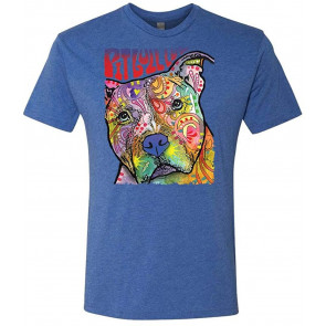 Pitbull LUV - Dean Russo Dog Modern Art - Tri-Blend T-Shirt
