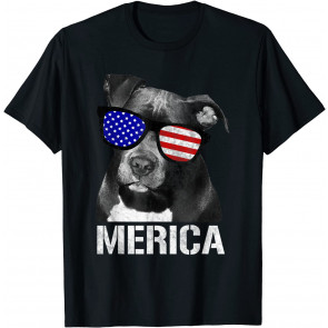 Pitbull Merica Patriotic Dog Pit Bull Gift T-Shirt