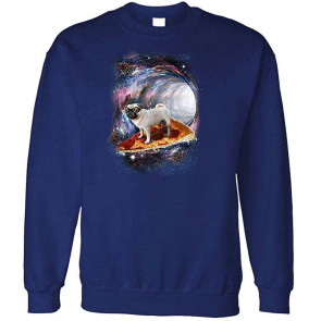 Pizza Surfer - Fleece Sweat T-Shirt
