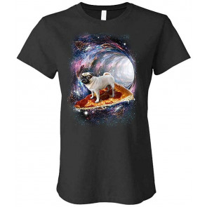 Pizza Surfer - Ladies Cotton T-Shirt