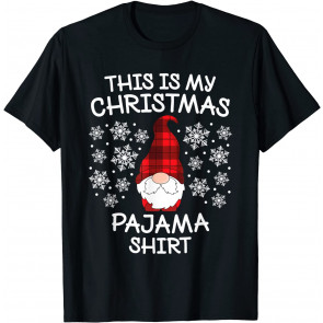 Plaid Gnome Xmas This Is My Christmas Pajama Men Women Kids T-Shirt
