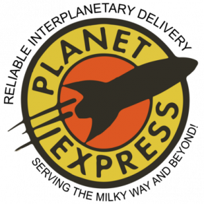 Planet Express  Reliable Interplanetory Delivery Serving The Milky Way And Beyond Futurama Tshirt