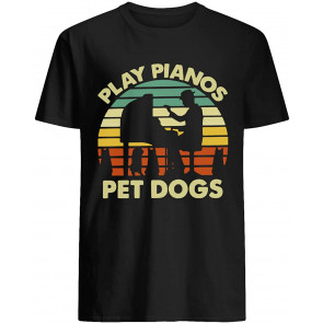 Play Pianos Pet Dogs Vintage T-Shirt
