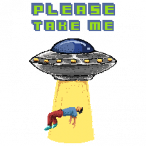 Please Take Me Retro Ufo Tshirt
