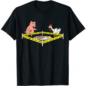 Police Line Do Not Cross Pig And Chicken T-Shirt