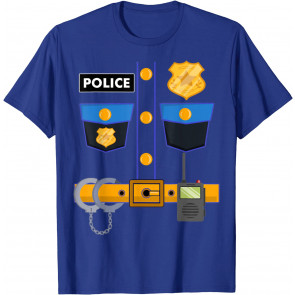 Police Uniform Costume Halloween Policeman Kids Toddler Boys T-Shirt