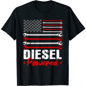 Powered Patriotic American Flag T-Shirt