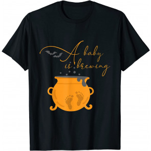 Pregnant Announcement Halloween A Baby Is Brewing T-Shirt