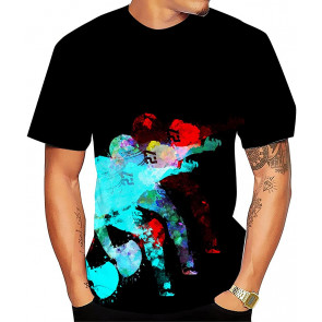 Printed American Football Sports T-Shirt