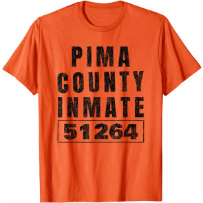 Prison Inmate Halloween Costume Pima County Arizona Orange T-Shirt