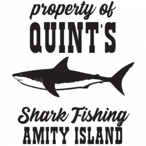 Property Of Quints Shark Fishing  Amity Island  Jaws Tshirt