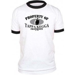 Property Of TAPPA KEGGA - Frat Beer College - Retro Ringer T-Shirt