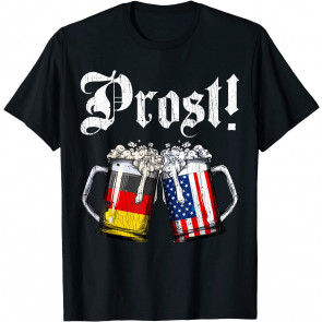 Prost Beer German American Flag T-Shirt