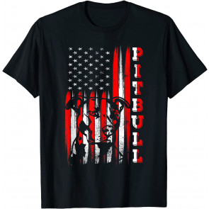 Proud American Pitbull Terrier Flag T-Shirt