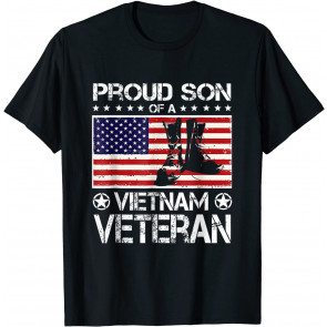 Proud Son Of Vietnam Veteran US Flag T-Shirt