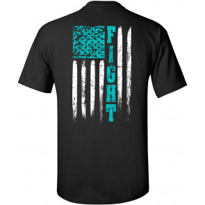 PTSD Fight PTSD American Flag T-Shirt