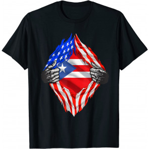 Puerto Rico Roots Flag Patriotic Puerto Rico Heritage Pride T-Shirt