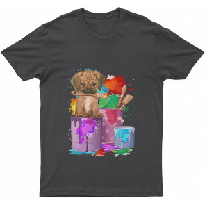 Pug Art And Lovely Dog Color Dog T T-Shirt