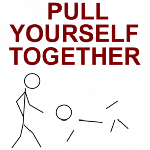 Pull Yourself Together  Funny Stick Figure Tshirt